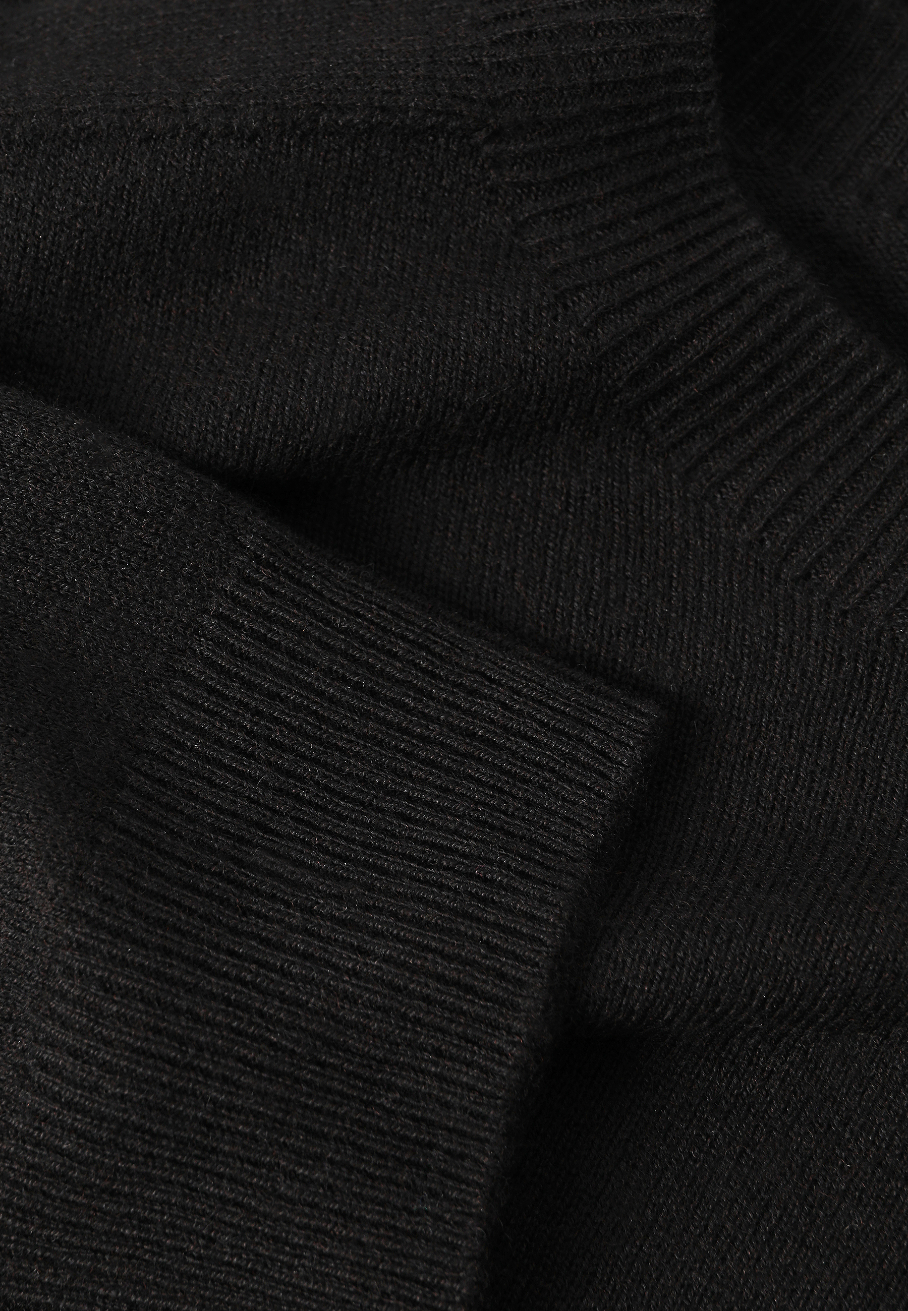 WEŁNIANY SWETER Z DŁUGIM RĘKAWEM - ROSSA CZARNY 2