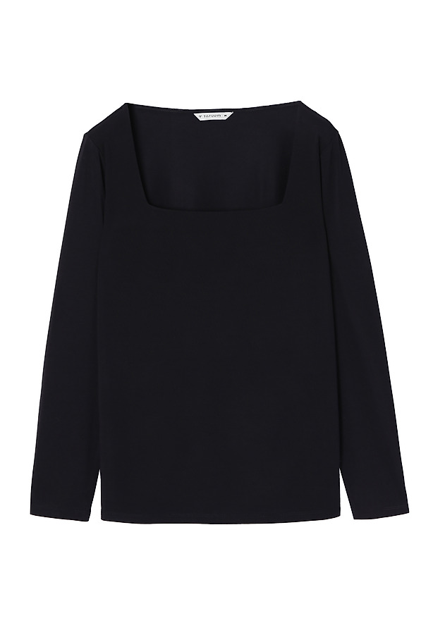 LADIES' BLOUSE WITH DIAMOND NECKLINE NOKA LADIES' BLOUSE WITH DIAMOND NECKLINE NOKA BLACK 5