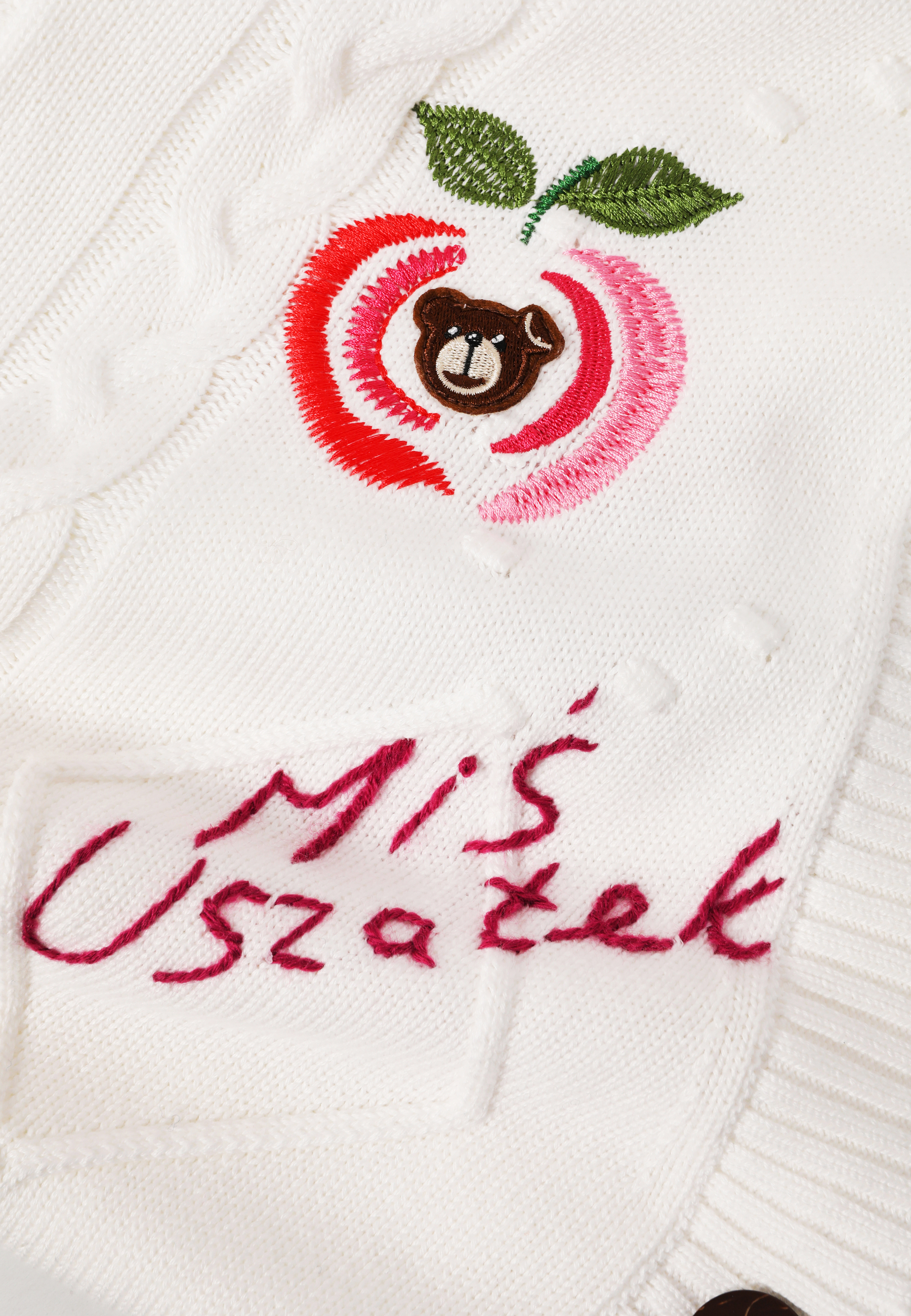 HAFTOWANY KARDIGAN Z BAWEŁNĄ - SLAVA BEŻOWY 2