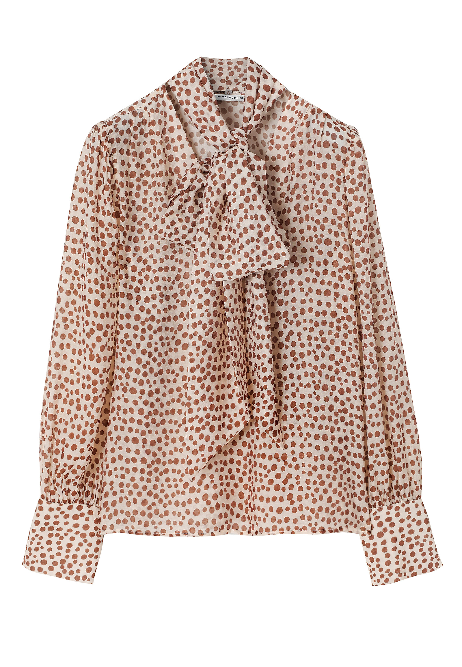 VZOROVANÁ BLÚZKA S OZDOBNÝM VIAZANÍM - SONRI VZOROVANÁ BLÚZKA S OZDOBNÝM VIAZANÍM - SONRI VIACFAREBNÝ 112230