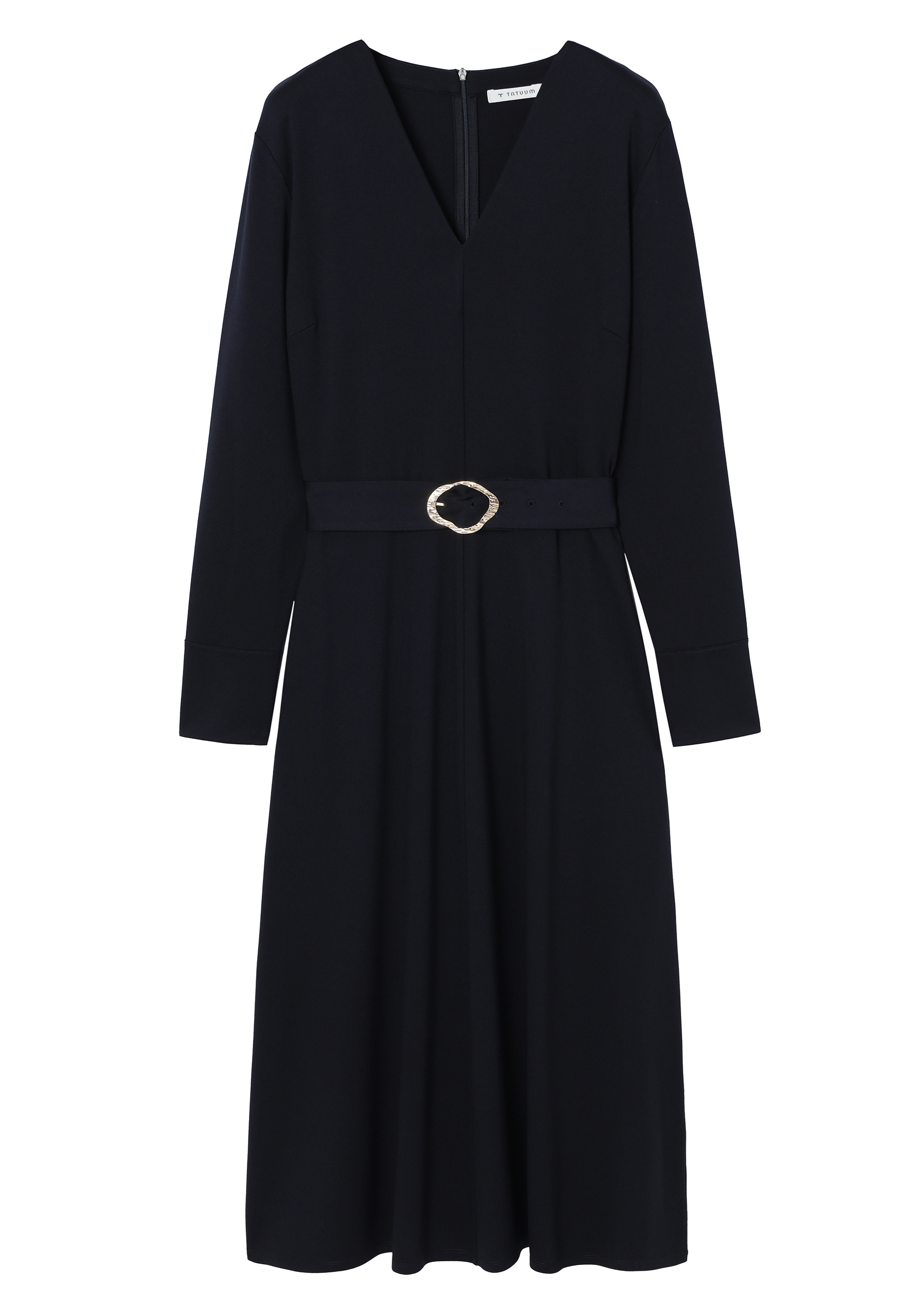 SUKIENKA MIDI Z PASKIEM - BOMI GRANATOWY 2