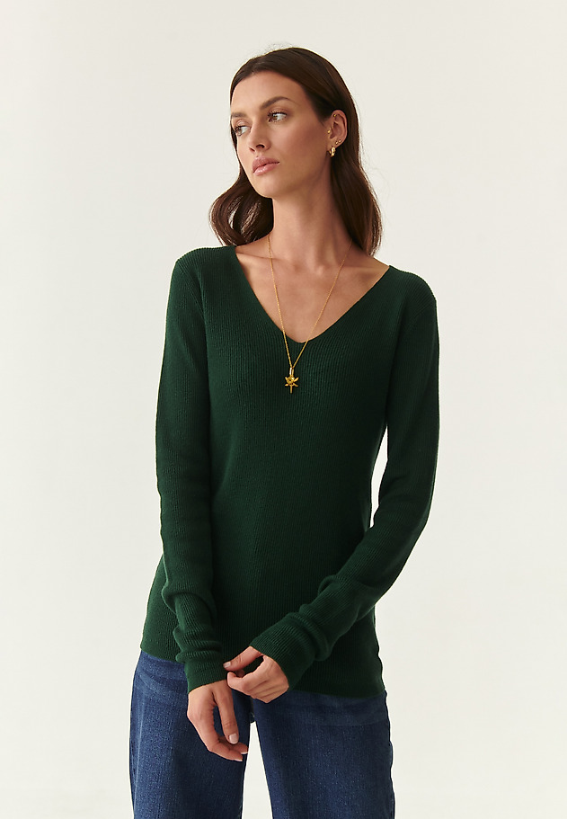 SWETER DAMSKI PREMIUM SPALKA SWETER DAMSKI PREMIUM SPALKA ZIELONY 1