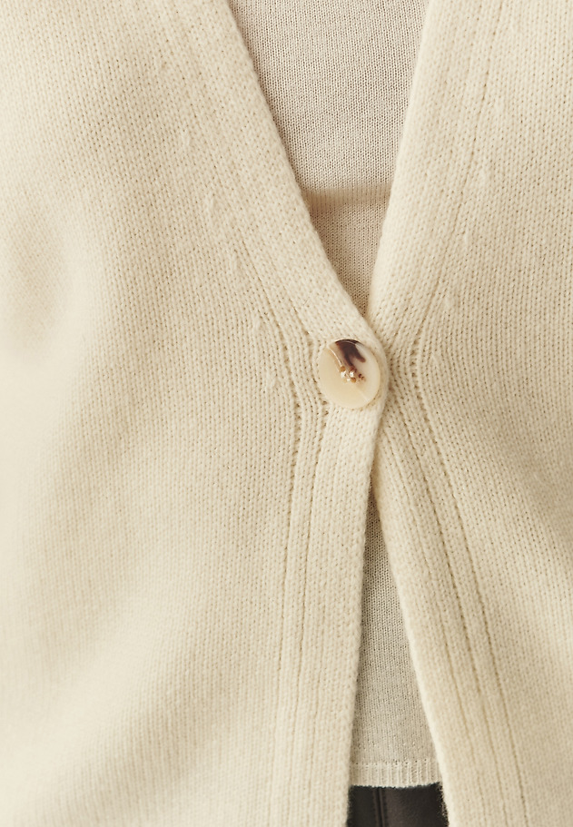 WOOL VEST WITH A BOXY CUT - GINA WOOL VEST WITH A BOXY CUT - GINA BEIGE 5