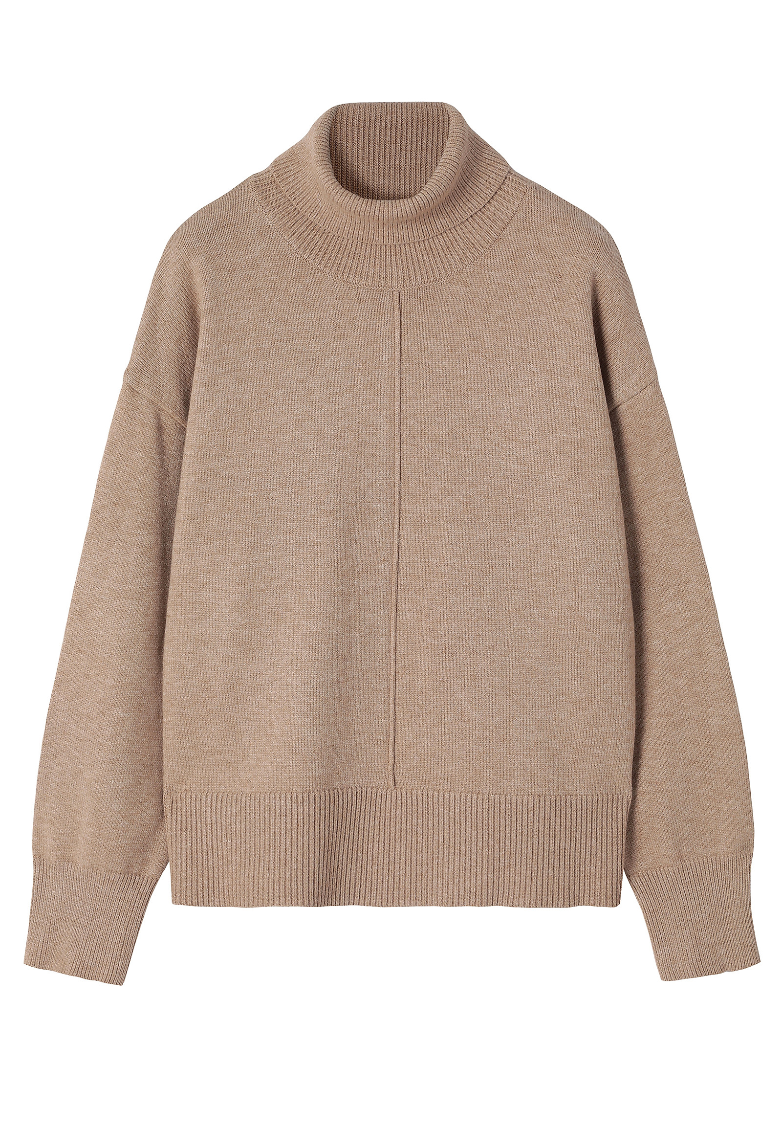 LOOSE TURTLE NECK JUMPER - AKEMI LOOSE TURTLE NECK JUMPER - AKEMI BEIGE 114157