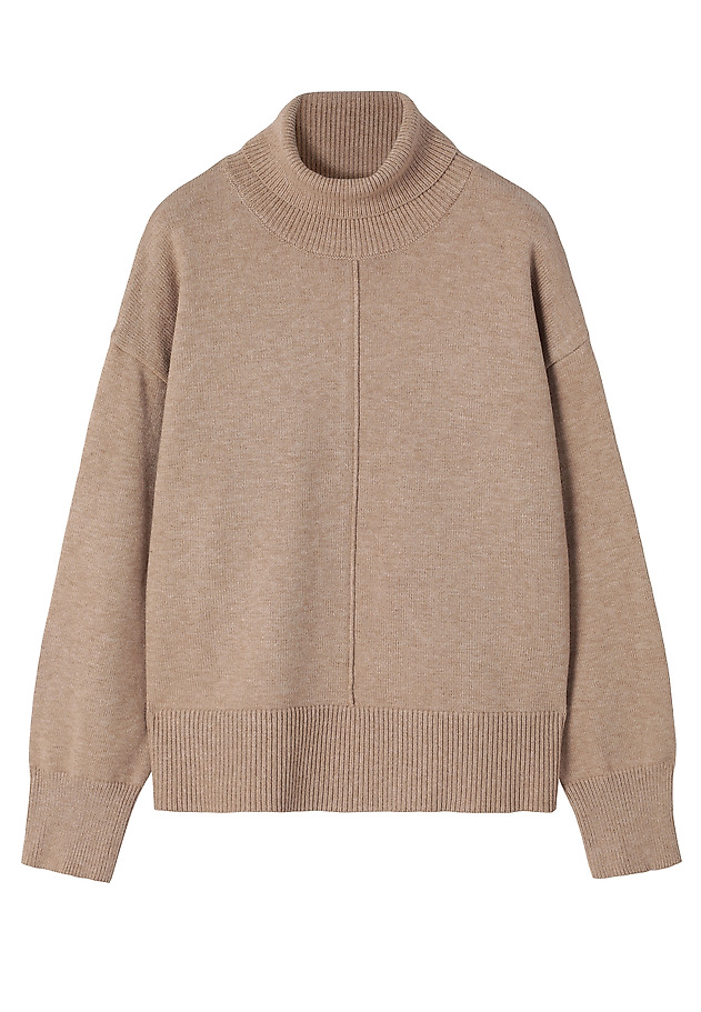 LOOSE TURTLE NECK JUMPER - AKEMI LOOSE TURTLE NECK JUMPER - AKEMI BEIGE 8