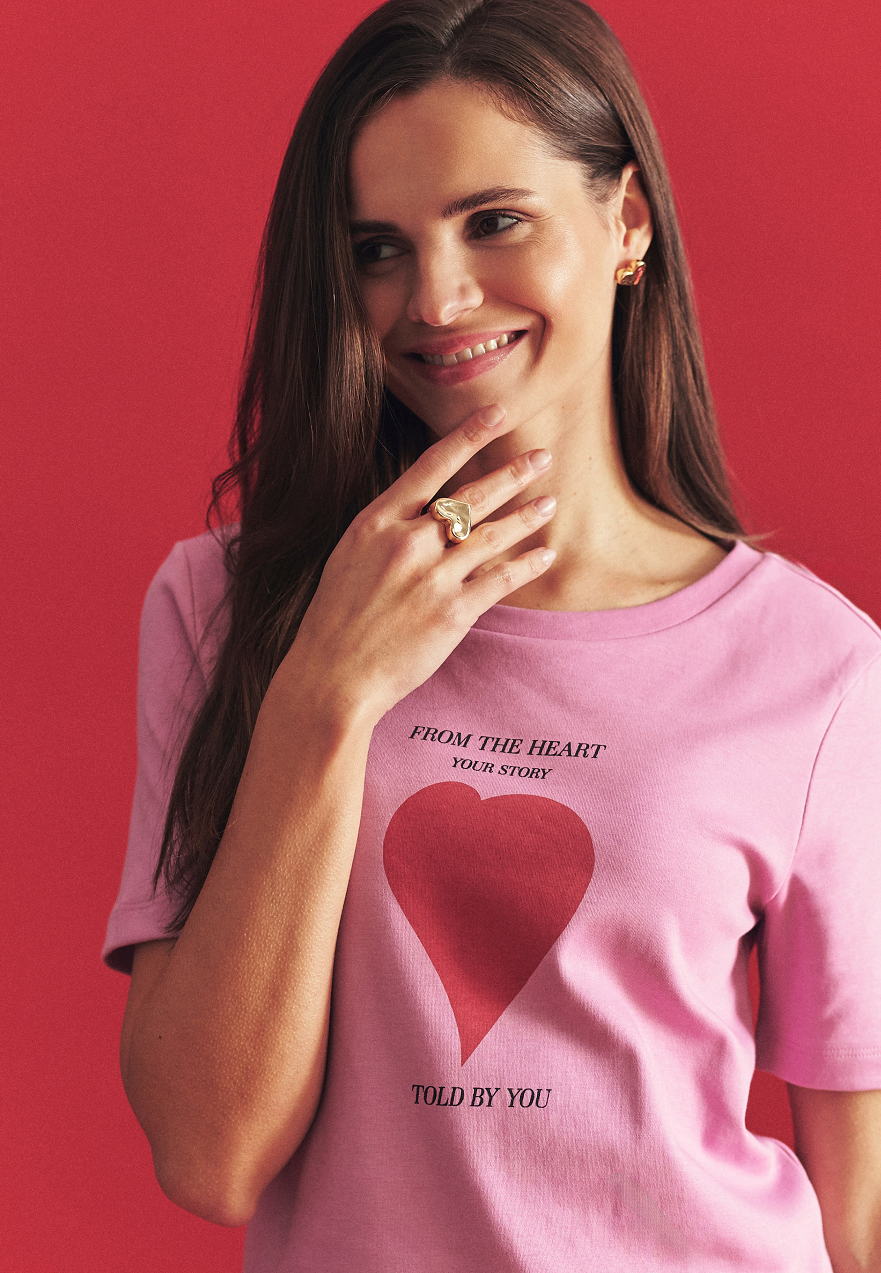 BAWEŁNIANY T-SHIRT Z NADRUKIEM I SEKRETNĄ WSZYWKĄ - AJMIRJA 2 RÓŻOWY 2