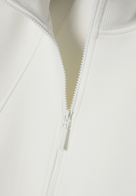 COTTON SWEATSHIRT WITH STAND-UP COLLAR - TONIA ECRU 2