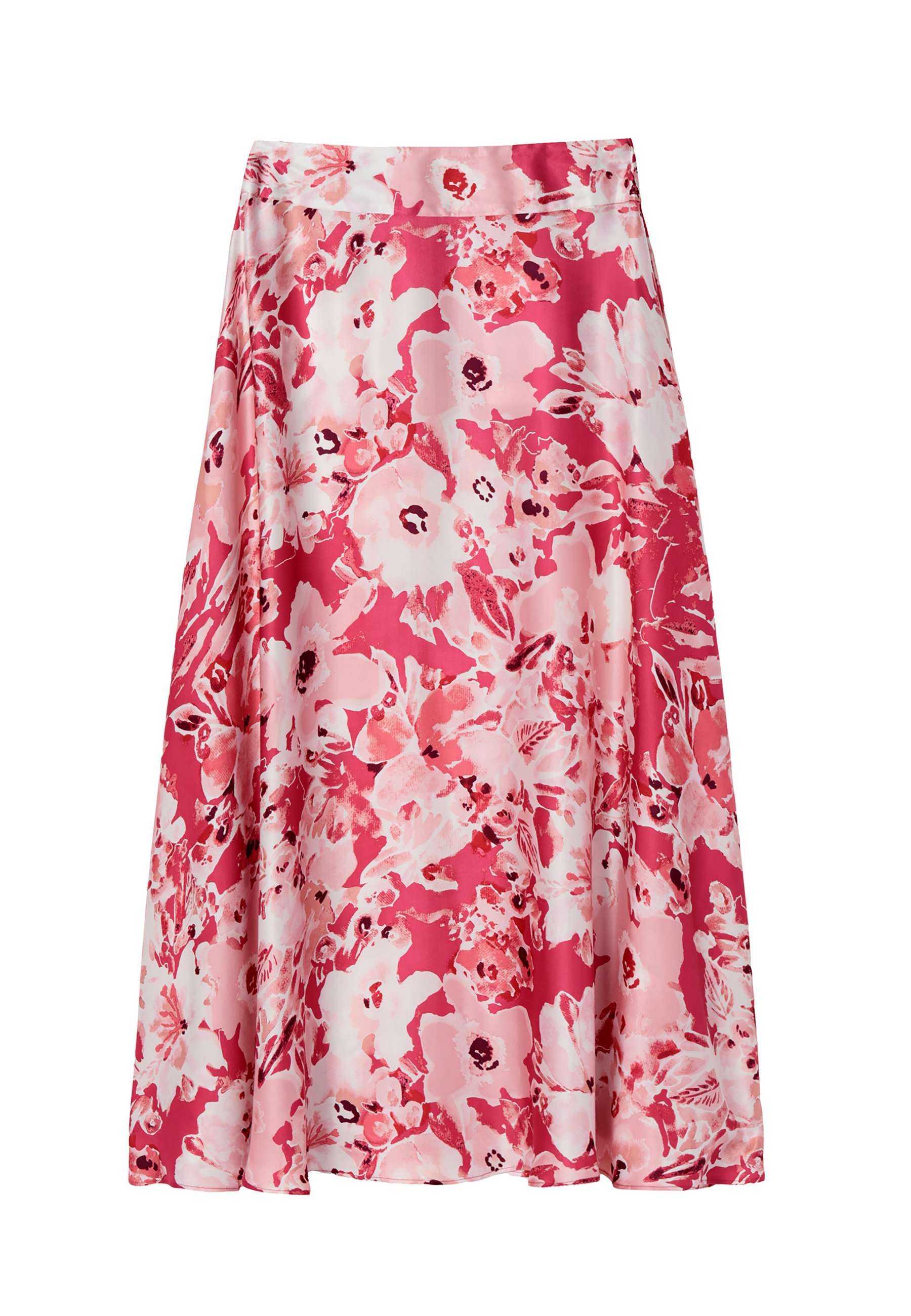 SATYNOWA SPÓDNICA W KWIATOWY DRUK SATI