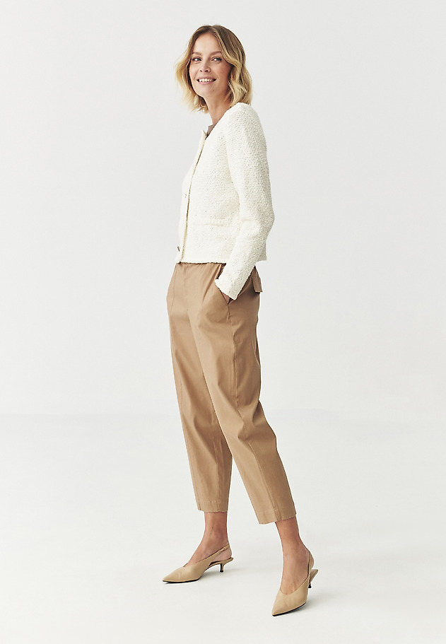 COTTON CHANEL CUT CARDIGAN — SUZY COTTON CHANEL CUT CARDIGAN — SUZY ECRU 8