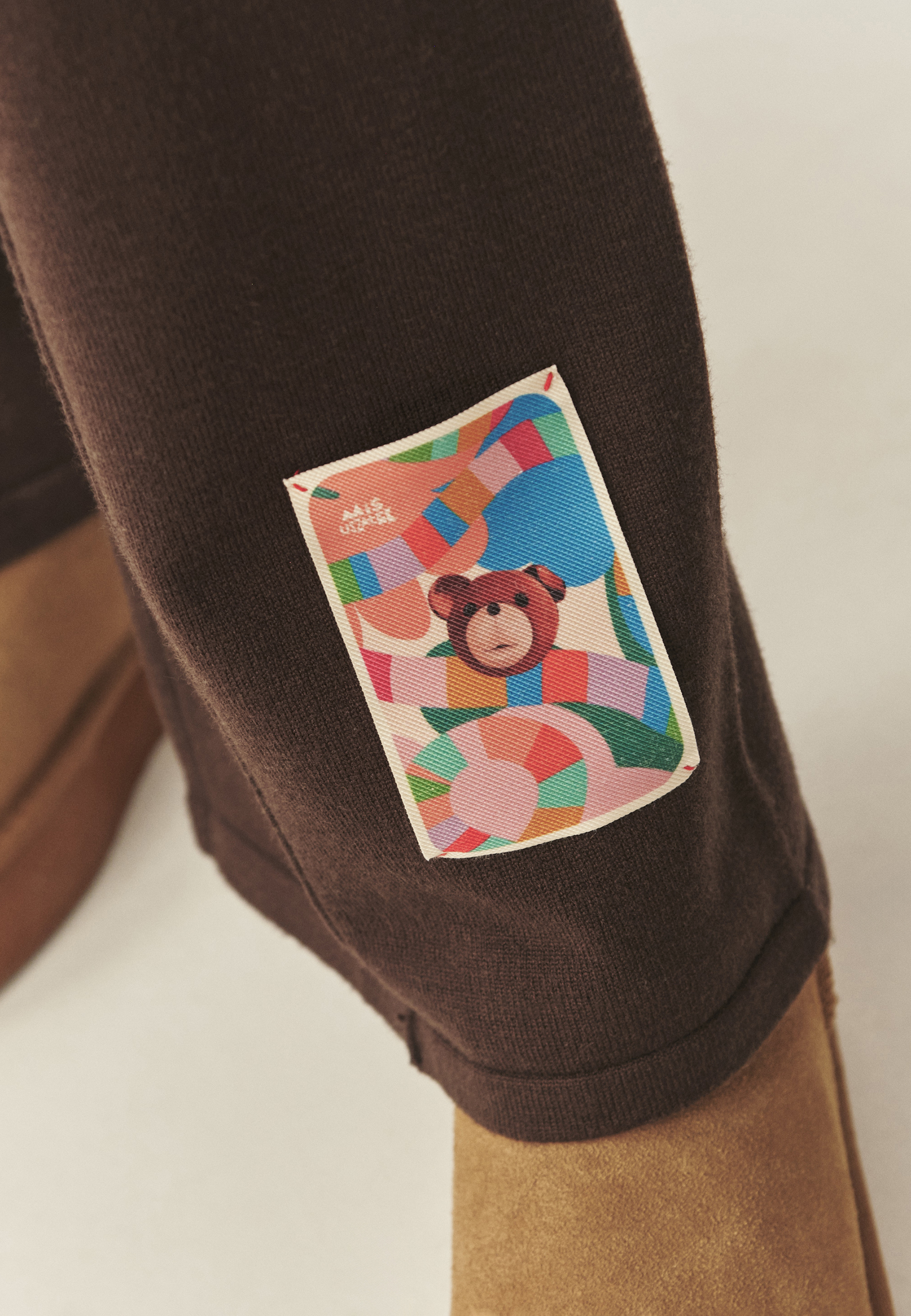 CASUALOWE SPODNIE Z SZEROKĄ NOGAWKĄ - FARNO BRĄZOWY 2