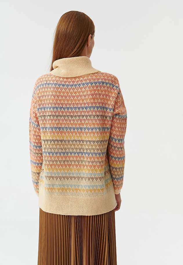 LADIES’ PATTERNED TURTLENECK SWEATER ZAKARDO LADIES’ PATTERNED TURTLENECK SWEATER ZAKARDO MULTICOLOR 4
