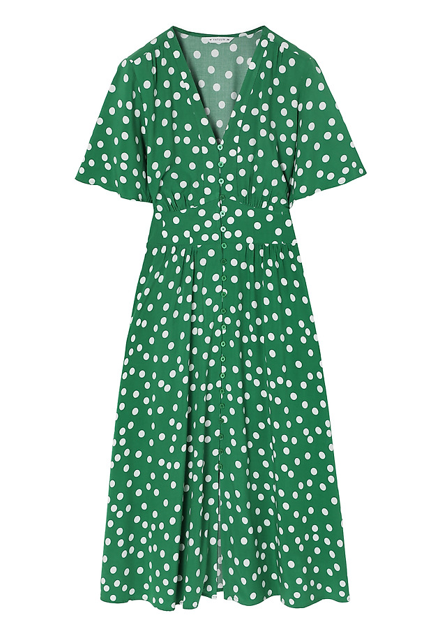 VISCOSE POLKA DOTS DRESS - NAELA VISCOSE POLKA DOTS DRESS - NAELA MULTIKOLOR 10