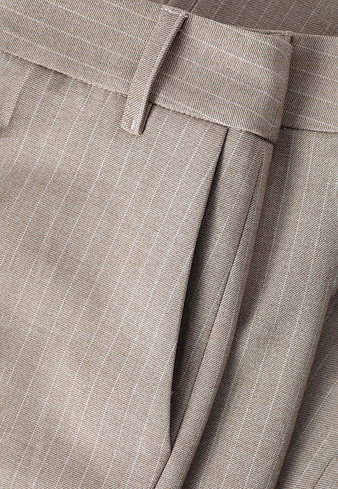 CLASSIC LADIES’ TROUSERS IN VERTICAL STRIPES - LATONI BEIGE 2