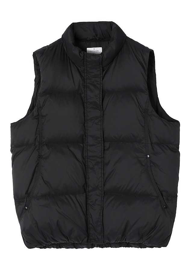 DOWN VEST WITH ELASTIC FINISH - SAWA DOWN VEST WITH ELASTIC FINISH - SAWA BLACK 5