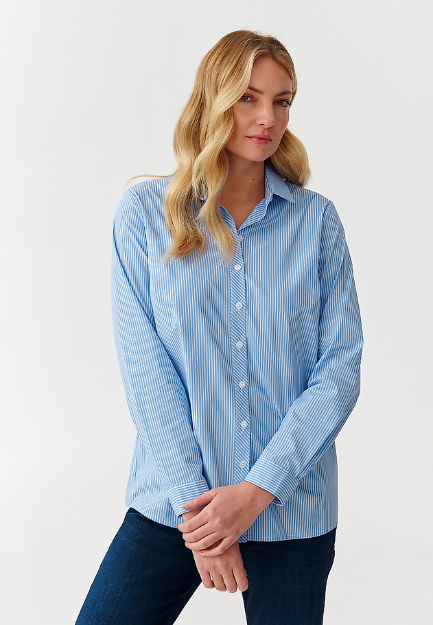 CLASSIC LADIES’ STRIPED SHIRT - ELISHA 1 CLASSIC LADIES’ STRIPED SHIRT - ELISHA 1 NIEBIESKI 1