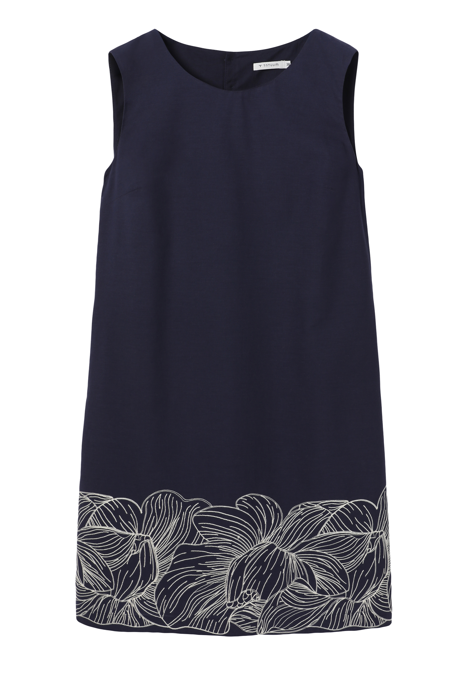 BAWEŁNIANA SUKIENKA Z AUTORSKIM WZOREM - MEAVE 1 GRANATOWY 2