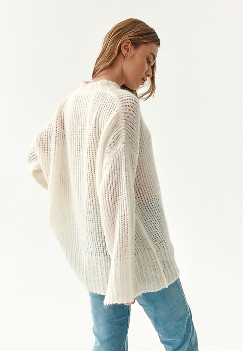 PUSZYSTY SWETER DAMSKI ALI ECRU 2