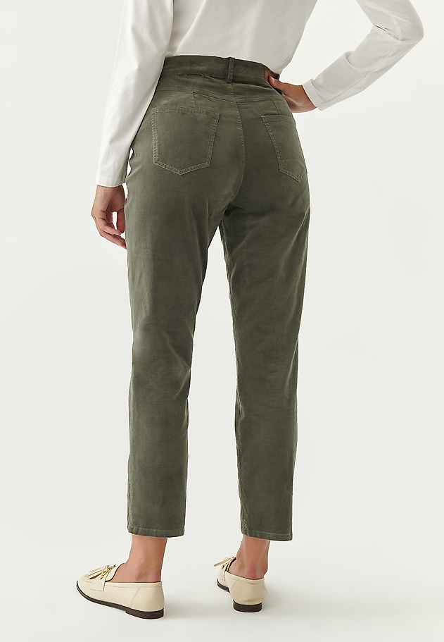 LADIES' MICRO CORDUROY PANTS ZORIA LADIES' MICRO CORDUROY PANTS ZORIA KHAKI 2