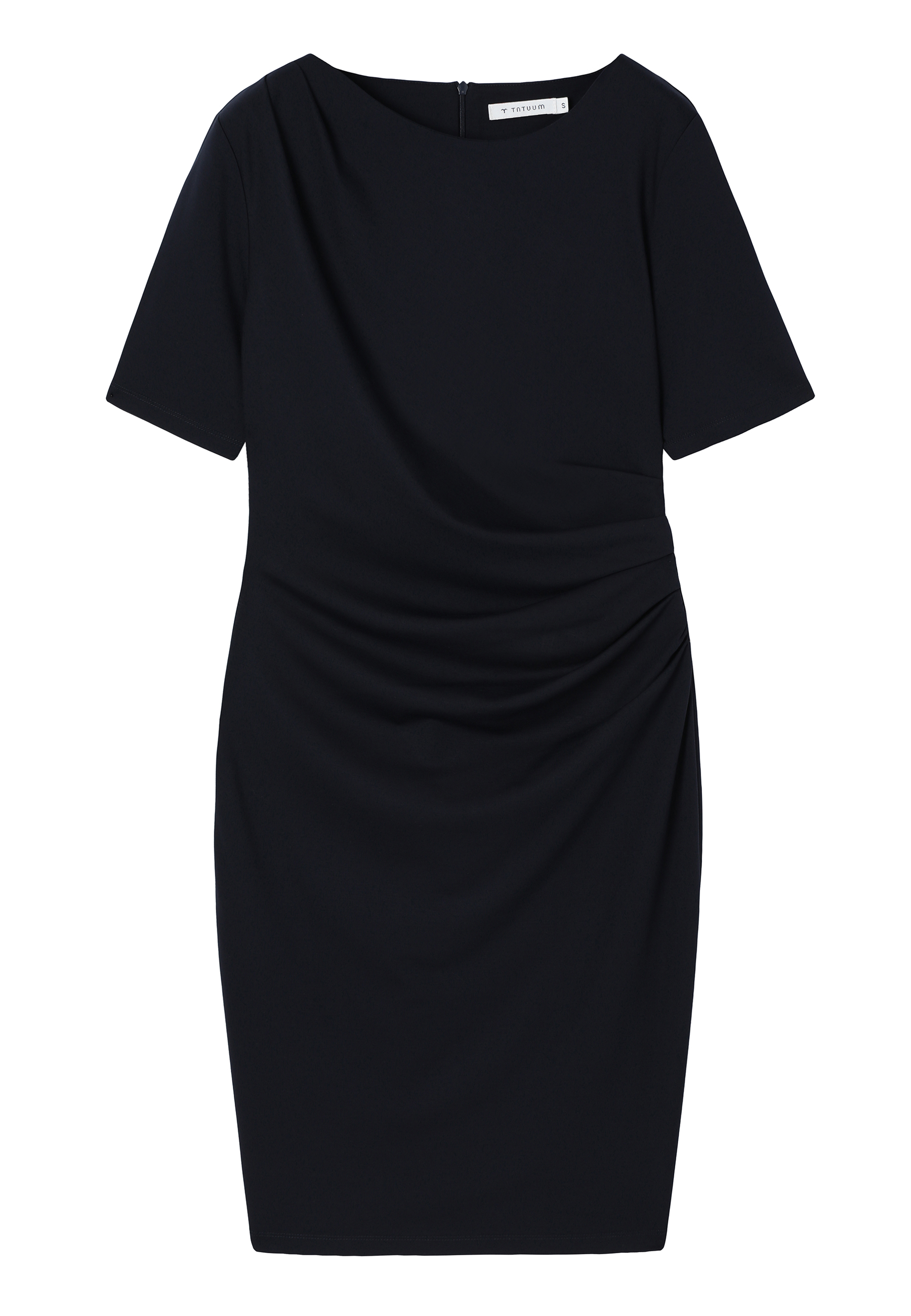 KLASYCZNA SUKIENKA Z MARSZCZENIEM - PRIMRO GRANATOWY 2