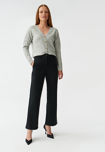 NOWOCZESNE DAMSKIE SPODNIE DZIANINOWE Z SZEROKĄ NOGAWKĄ RELAKI NOWOCZESNE DAMSKIE SPODNIE DZIANINOWE Z SZEROKĄ NOGAWKĄ RELAKI