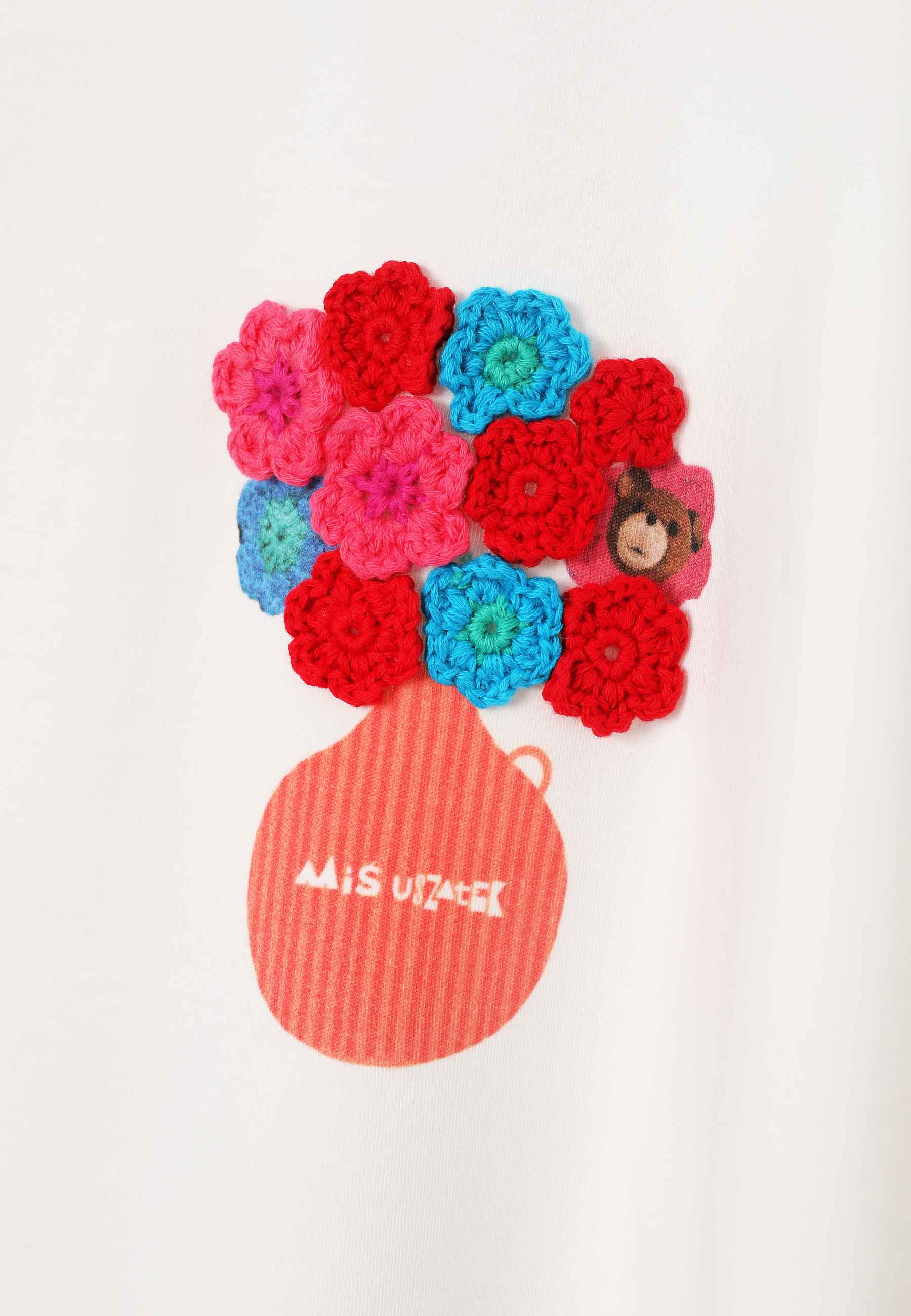 BAWEŁNIANY T-SHIRT Z AUTORSKIMI HAFTAMI - VILO 2 ECRU 2