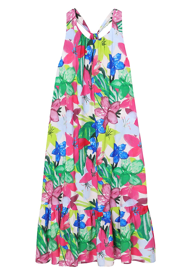 VISCOSE DRESS WITH ORIGINAL DESIGN - ESTELLA 1 VISCOSE DRESS WITH ORIGINAL DESIGN - ESTELLA 1 RÓŻOWY 7