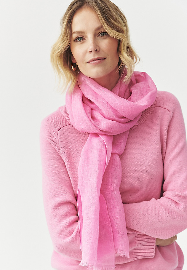 LINEN SCARF - LAMBI LINEN SCARF - LAMBI RÓŻOWY 2
