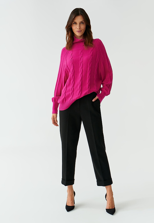 TEXTURED LADIES’ SWEATER WITH A TURTLENECK MEDUZA TEXTURED LADIES’ SWEATER WITH A TURTLENECK MEDUZA PINK 2