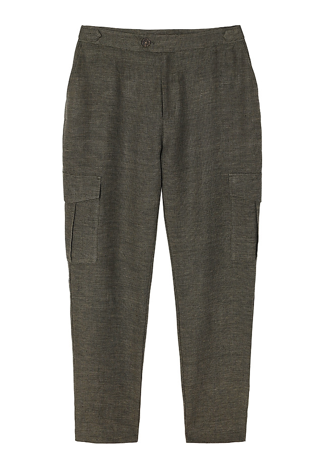 LADIES’ LINEN TROUSERS WITH SPACIOUS POCKETS - ALTI 1 LADIES’ LINEN TROUSERS WITH SPACIOUS POCKETS - ALTI 1 ZIELONY 6