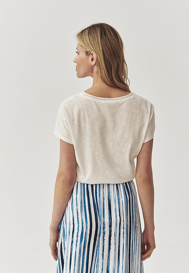 LADIES’ BLOUSE WITH KIMONO MINI SLEEVES - EVELYN LADIES’ BLOUSE WITH KIMONO MINI SLEEVES - EVELYN ECRU 2