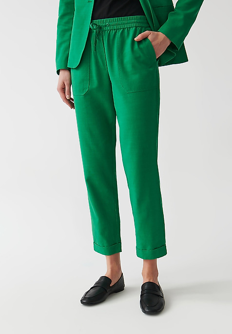LADIES’ JOGGER TROUSERS WITH AN ELASTIC - SUDIKI 1 GREEN 2