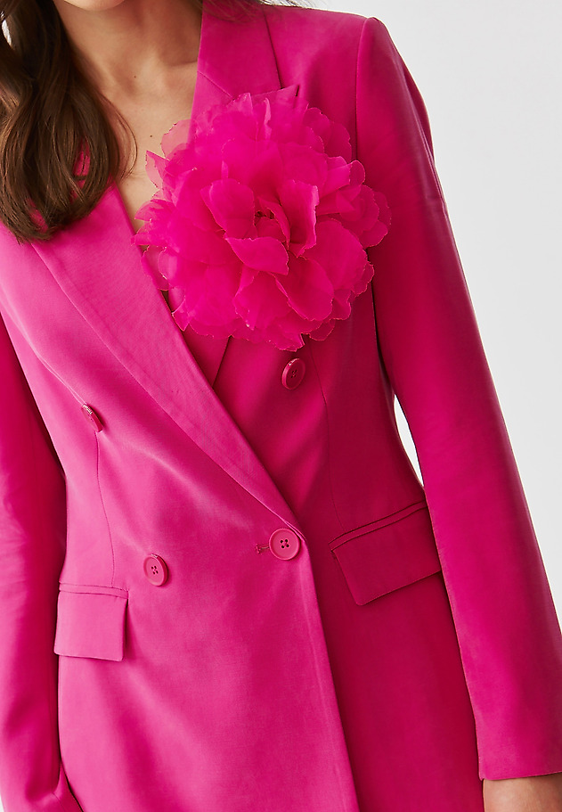 LADIES’ DOUBLE-BREASTED JACKET WITH A LINING - ADA LADIES’ DOUBLE-BREASTED JACKET WITH A LINING - ADA RÓŻOWY 4