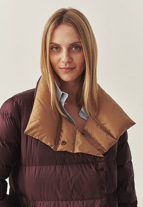 DOWN COAT WITH STAND-UP COLLAR - AKO RED 2
