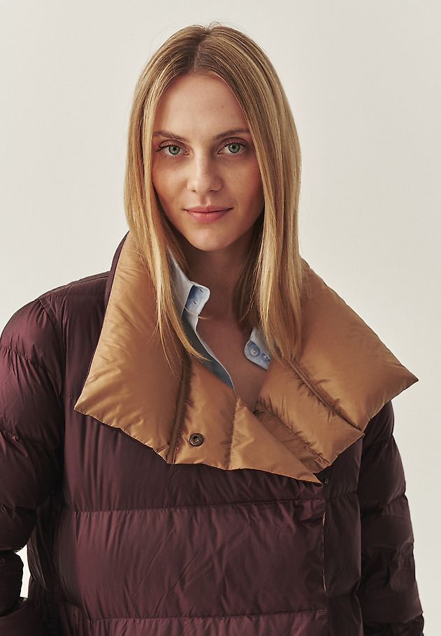 DOWN COAT WITH STAND-UP COLLAR - AKO DOWN COAT WITH STAND-UP COLLAR - AKO RED 5