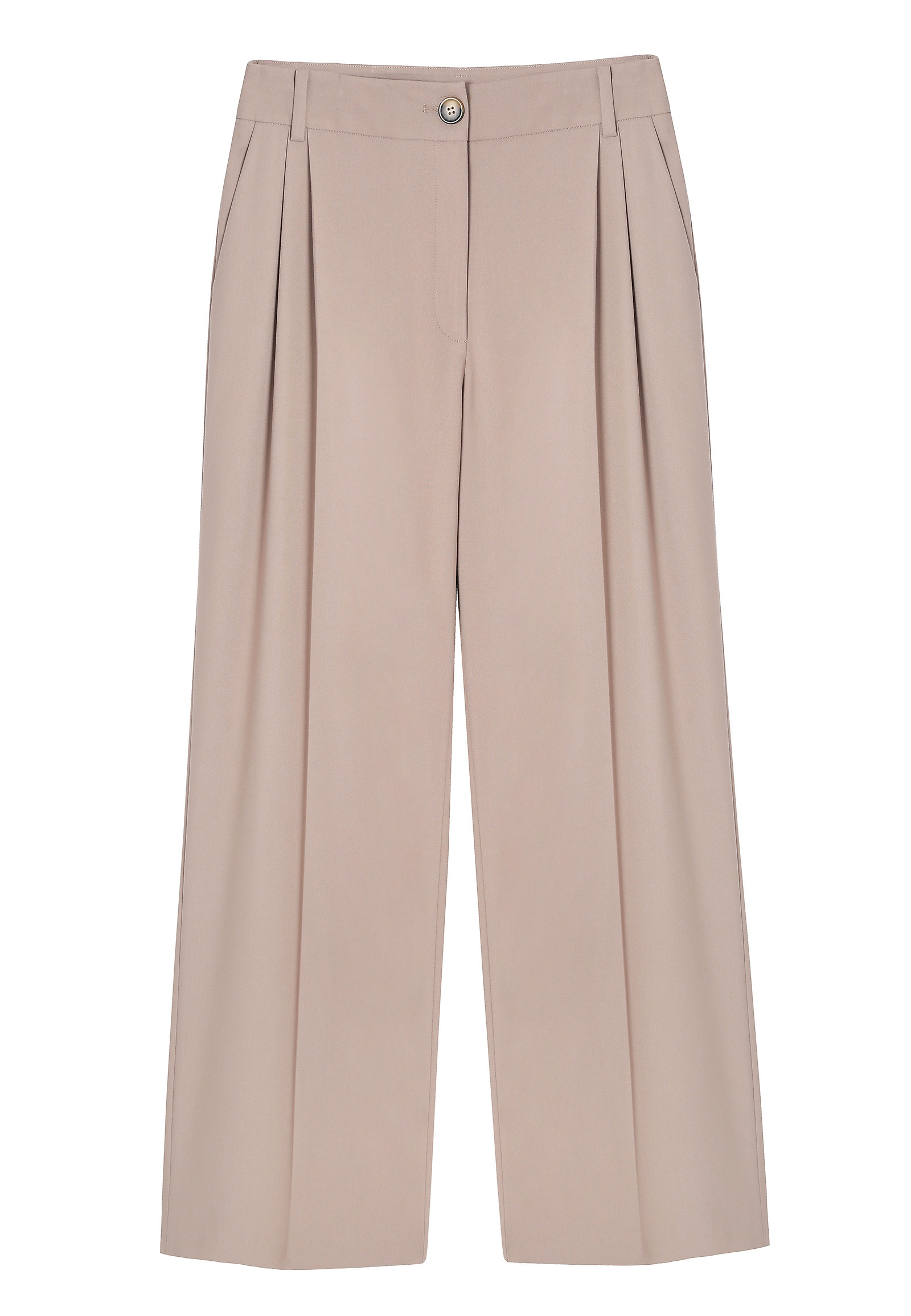 WIDE-LEG TROUSERS WITH CREASES - SOLA WIDE-LEG TROUSERS WITH CREASES - SOLA BEIGE 116599