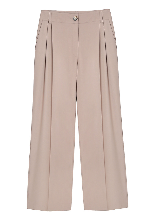 PANTALONI LARGI CU PLISURI - SOLA PANTALONI LARGI CU PLISURI - SOLA BEJ 6