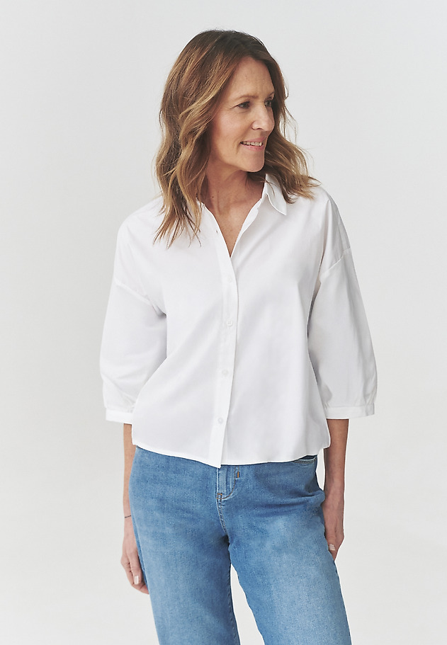 WIDE SLEEVE COTTON SHIRT — DOVE WIDE SLEEVE COTTON SHIRT — DOVE BIAŁY 6