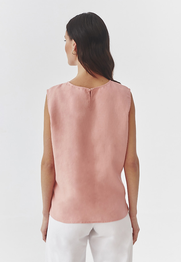 KLASIČNA ŽENSKA BLUZA BREZ ROKAVOV - GERDI KLASIČNA ŽENSKA BLUZA BREZ ROKAVOV - GERDI ROŽNATA 3