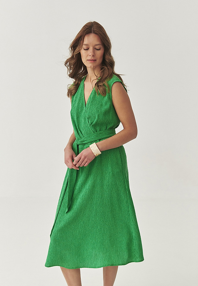 LYOCELL ENVELOPE MIDI DRESS - VITTARI LYOCELL ENVELOPE MIDI DRESS - VITTARI ZIELONY 2