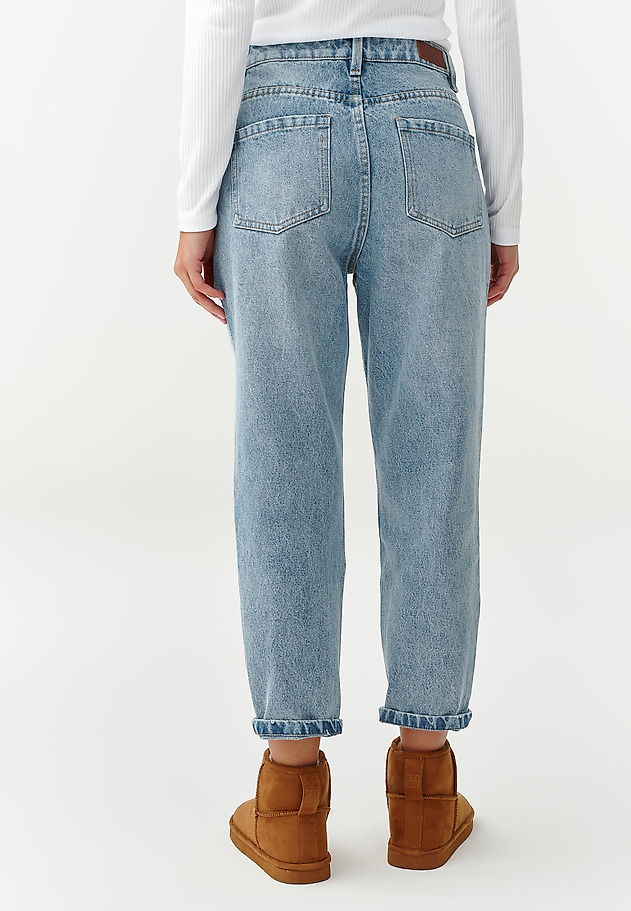 LADIES’ BOYFRIEND DENIM JEANS - BEZA LADIES’ BOYFRIEND DENIM JEANS - BEZA NIEBIESKI 3