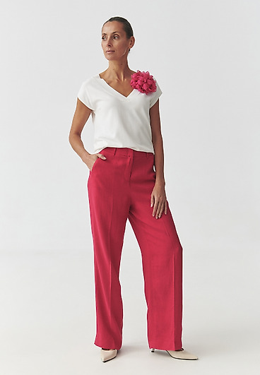 WISKOZOWO-LNIANE SPODNIE GARNITUROWE — MASDA 1 WISKOZOWO-LNIANE SPODNIE GARNITUROWE — MASDA 1