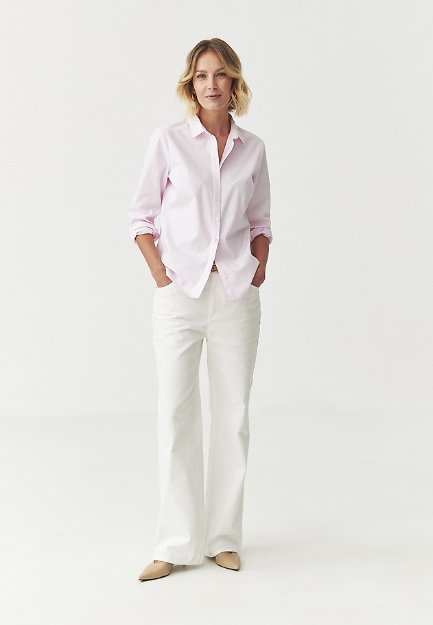 COTTON SHIRT WITH WAISTBAND — ELISHA COTTON SHIRT WITH WAISTBAND — ELISHA RÓŻOWY 3