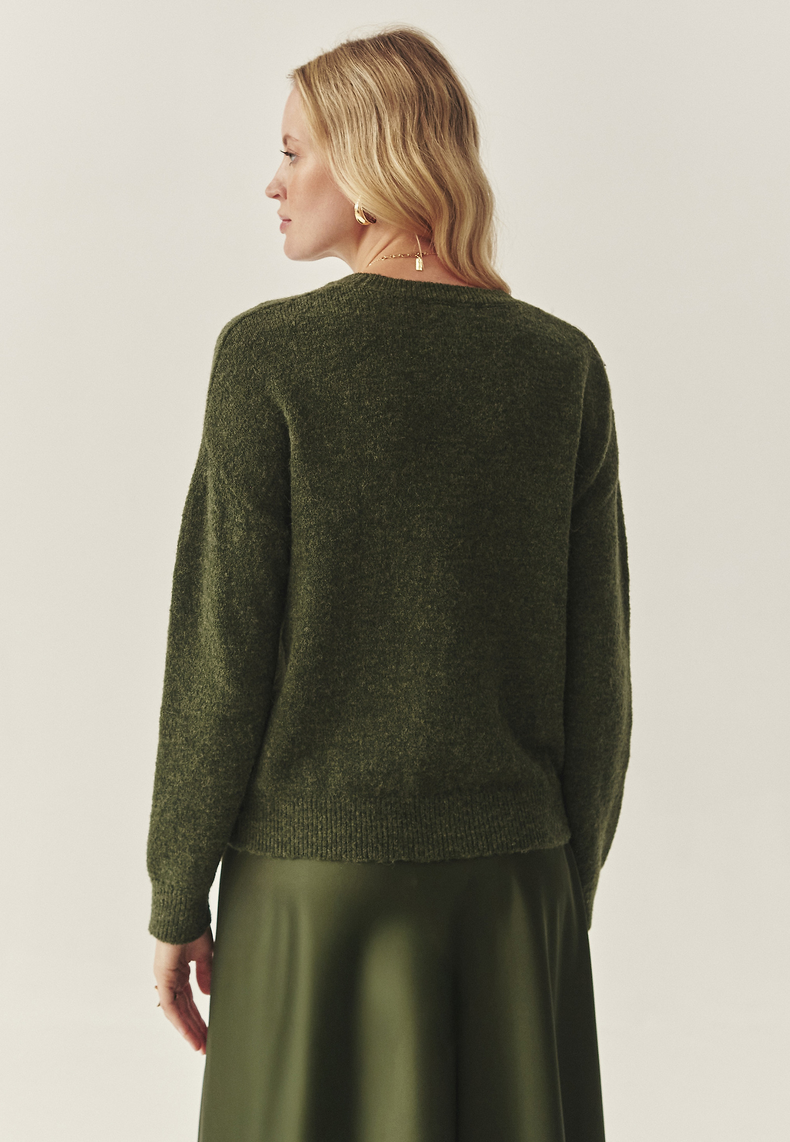 SWEATER DIN LÂNĂ ȘI ALPACA - NELL SWEATER DIN LÂNĂ ȘI ALPACA - NELL VERDE 117494