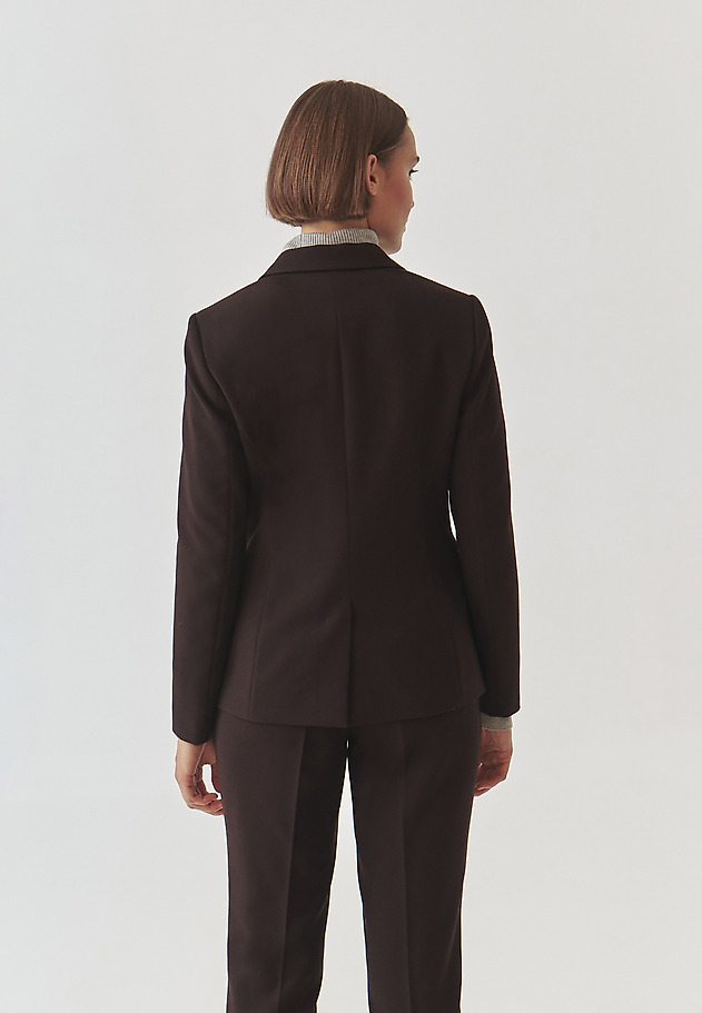CLASSIC FABRIC BLAZER - KAREMA CLASSIC FABRIC BLAZER - KAREMA BRĄZOWY 3