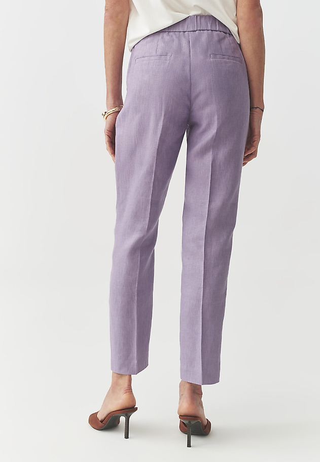 LINEN TROUSERS WITH STRAIGHT LEG — IMI 1 LINEN TROUSERS WITH STRAIGHT LEG — IMI 1 FIOLETOWY 2