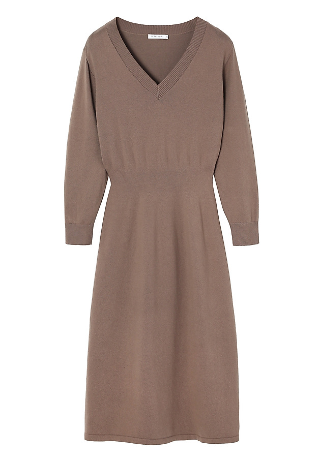 FITTED YARN MIDI DRESS — JASMINE FITTED YARN MIDI DRESS — JASMINE BEŻOWY 6