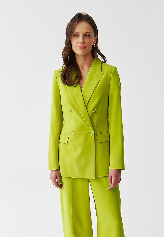LADIES’ DOUBLE-BREASTED JACKET WITH A LINING - ADA LADIES’ DOUBLE-BREASTED JACKET WITH A LINING - ADA ZIELONY 3