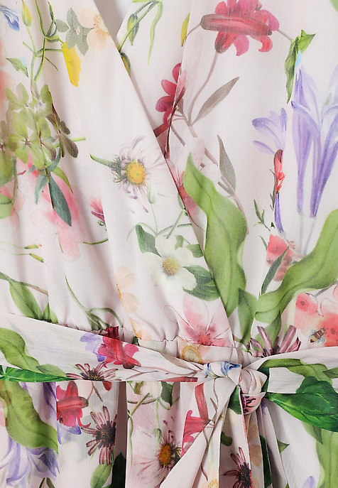 CHIFFON FLORAL DRESS - BOSANI MULTICOLOR 2
