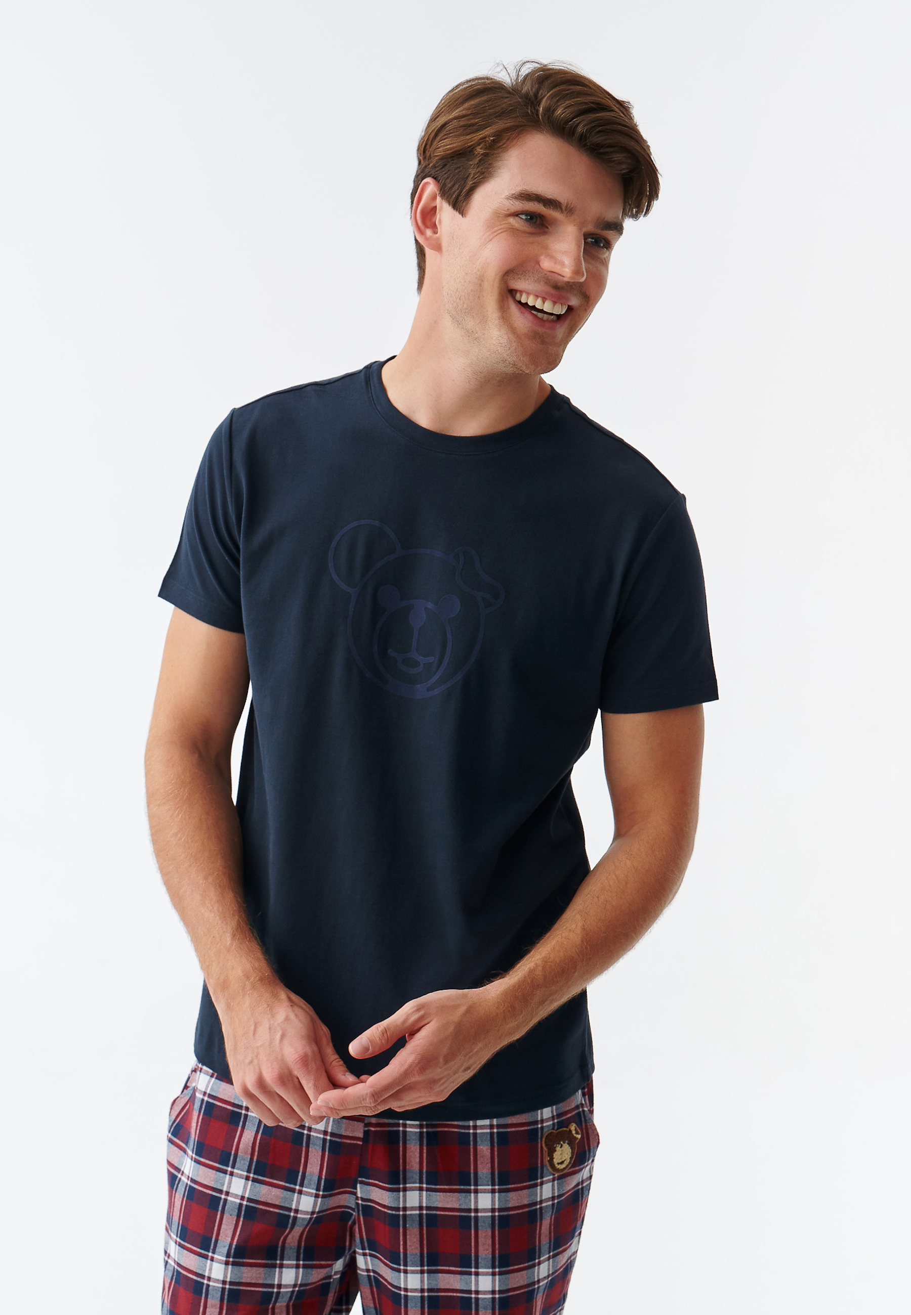 PÁNSKE LÁTKOVO-PLETENÉ PYŽAMO S MOTÍVOM MACKA UŠKA PAUL VIACFAREBNÝ 2