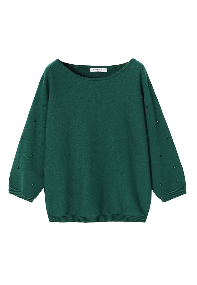 LADIES' JUMPER WITH DECORATIVE BALLS — PERLO LADIES' JUMPER WITH DECORATIVE BALLS — PERLO ZIELONY 6